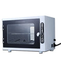 Small silver ultraviolet sterilizer unit with colour plate shell for salon tool hygiene.