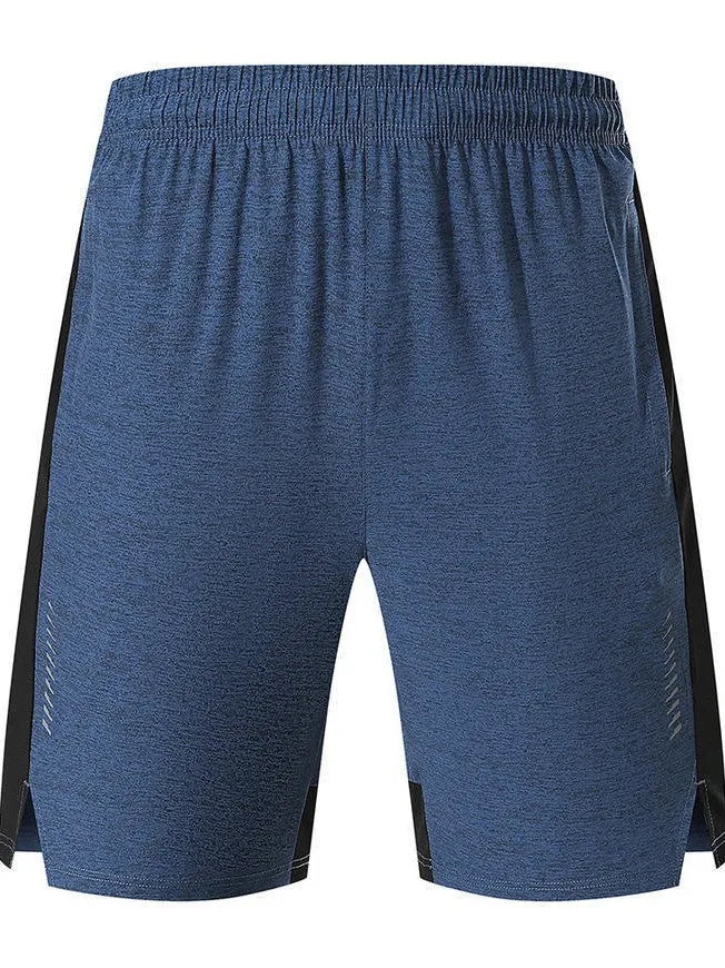 Men's forest green five-point spandex casual shorts with mid-waist fit
