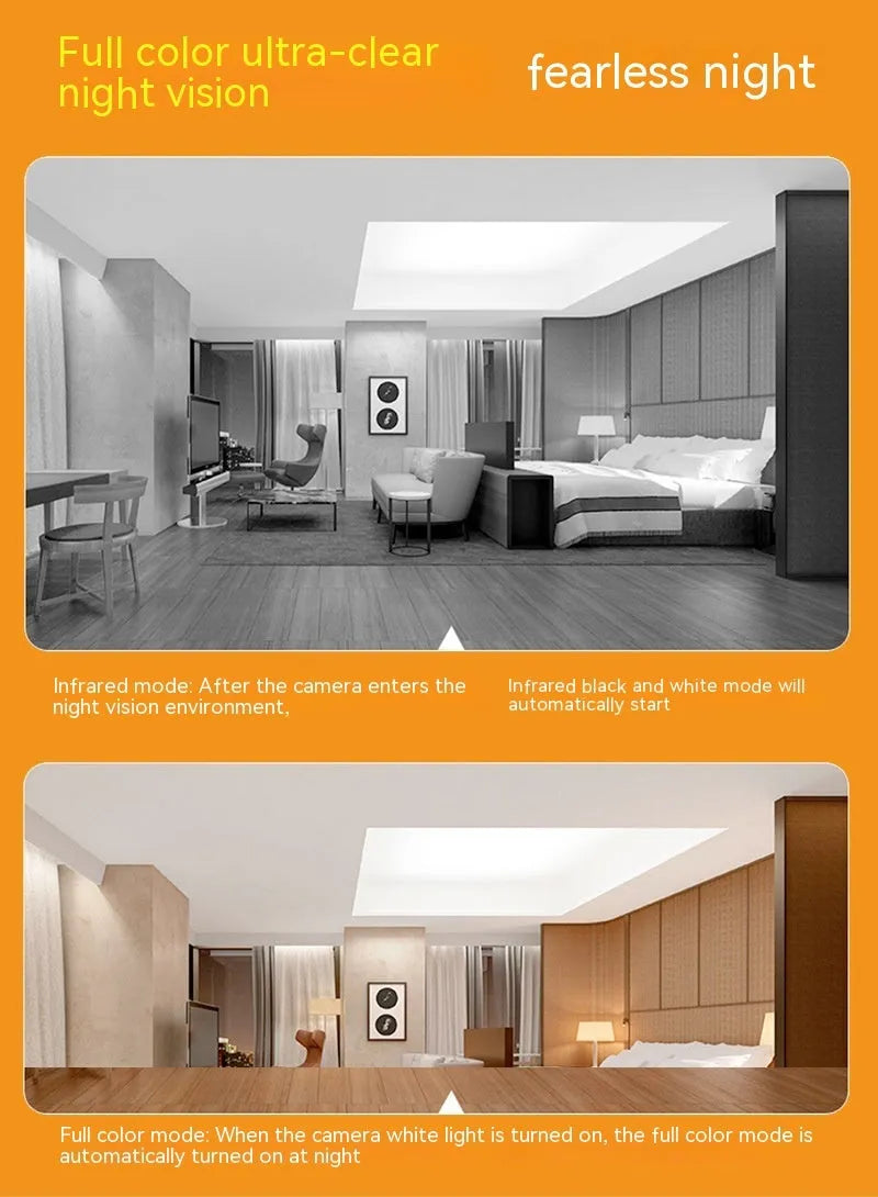 Wireless bulb security camera showing 5cm by 12cm dimensions with lamp holder fitting