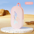 Waterproof EVA swimming storage bag showing Orange, Red, Violet, and White colour options in 3L and 7L sizes