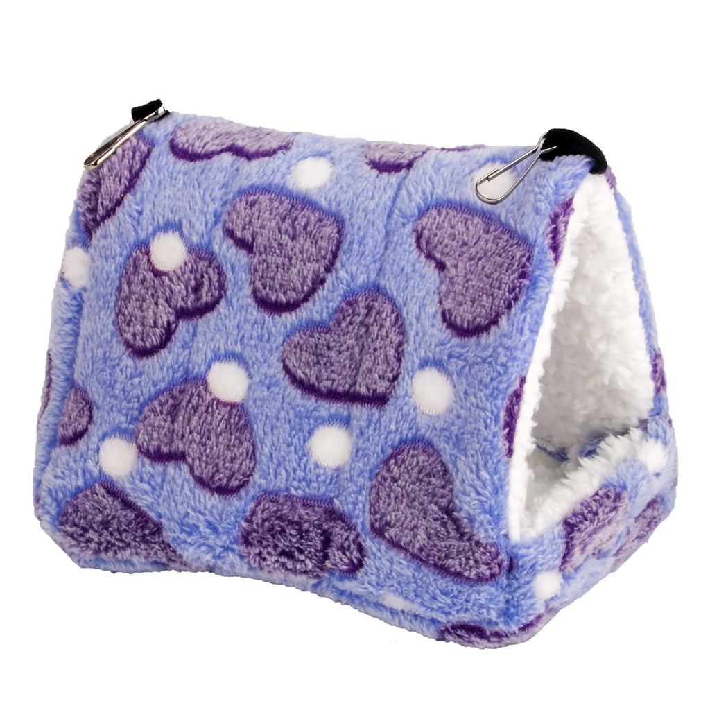 Flannel and cotton velvet pet nest for small animals, available in four sizes and colours including Love Coffee and Love Pink.