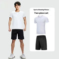 Sports suit short sleeve and pants set in grey, black or white with Vinylon fabric and polyester lining