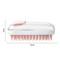 Silicone pet bath brush for dogs and cats in gray and pink, hand-held massage brush for bath time