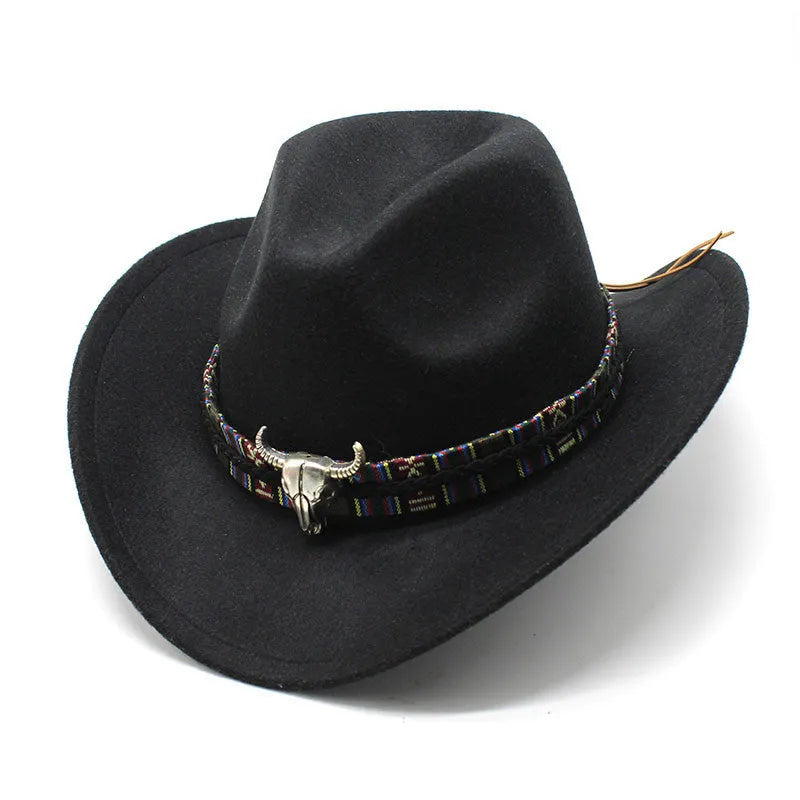 Western cowboy hat with bell-shaped crown in polyester fabric, shown in army green colour