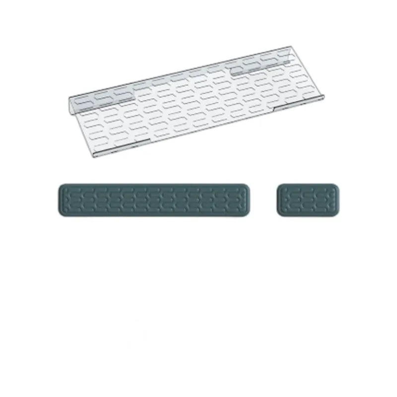 Double-sided keyboard mouse pad with memory foam wrist support in multiple colour options