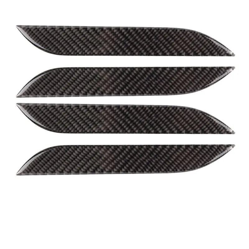 Carbon fibre door handle protection patches for Tesla Model S vehicle