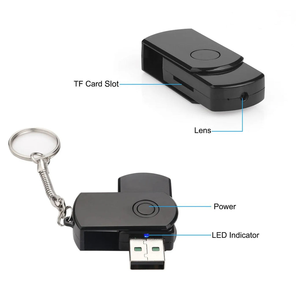 Professional USB voice recorder in black with voice activated recording and TF card slot