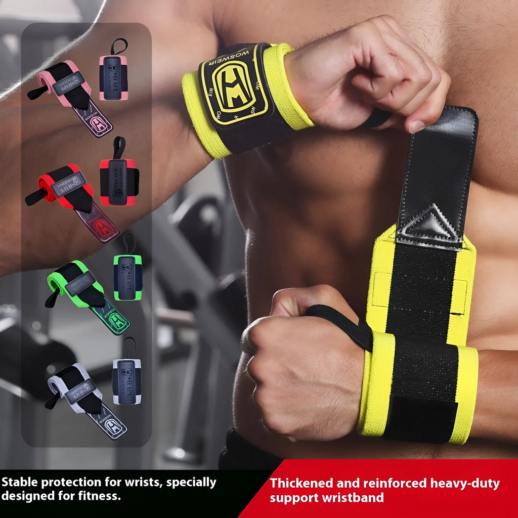 Adjustable winding polyester fibre wrist support wrap for weightlifting and deadlift anti-sprain protection