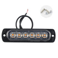 6LED flashing side light for pickup truck, 12V 10W aluminium alloy side warning lamp, 118 x 28mm