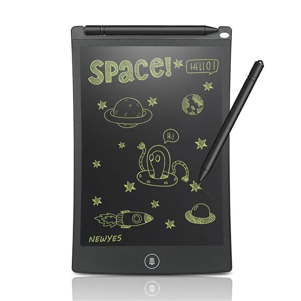 Small blackboard painted with light LCD writing tablet 8.5 inch black drawing pad