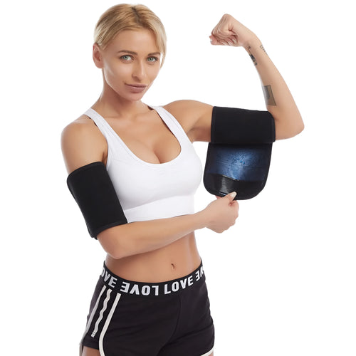 Butterfly arm band fitness exercise sauna sweat armband in silver paste colour with polyester fiber