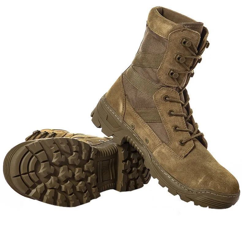 Desert Male Battle Outdoor Hiking Boots for Men Waterproof Fabric Hiking Camping Boots Black Mud Colour Options Sizes 40-45