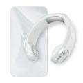 NEXFAN hanging neck fan with black finish, 18.2x20x6cm, dual cooling fans with built-in cooling wafer