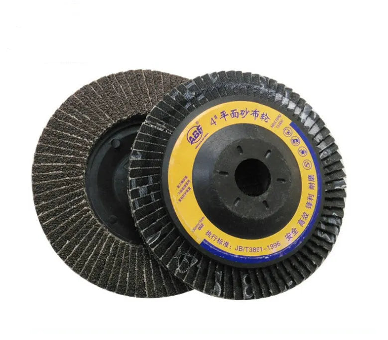 Flat abrasive cloth wheel 100x16mm calcined sand emery 60 grit for metal grinding