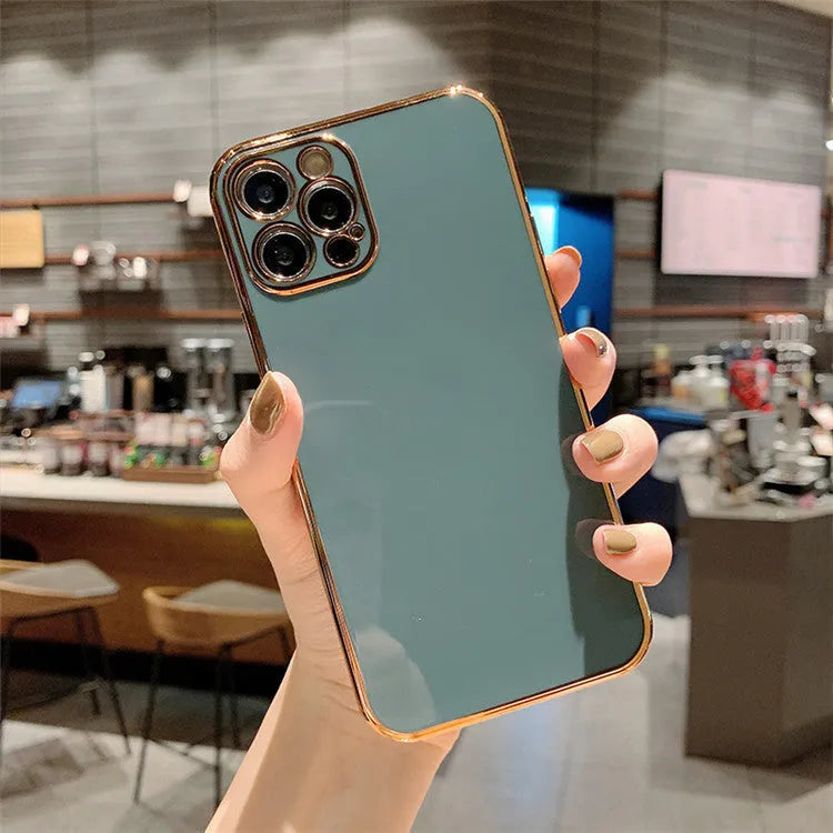 Luxury solid colour electroplating mobile phone case for iPhone 13 models in various colours