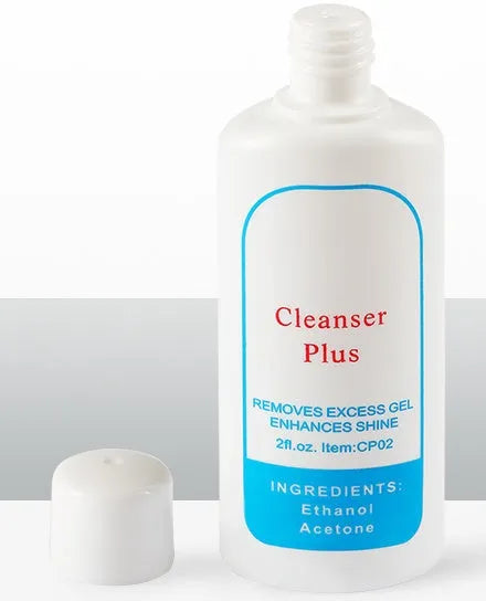 60ml bottle of gel polish cleanser for removing UV cured nail residue and enhancing shine