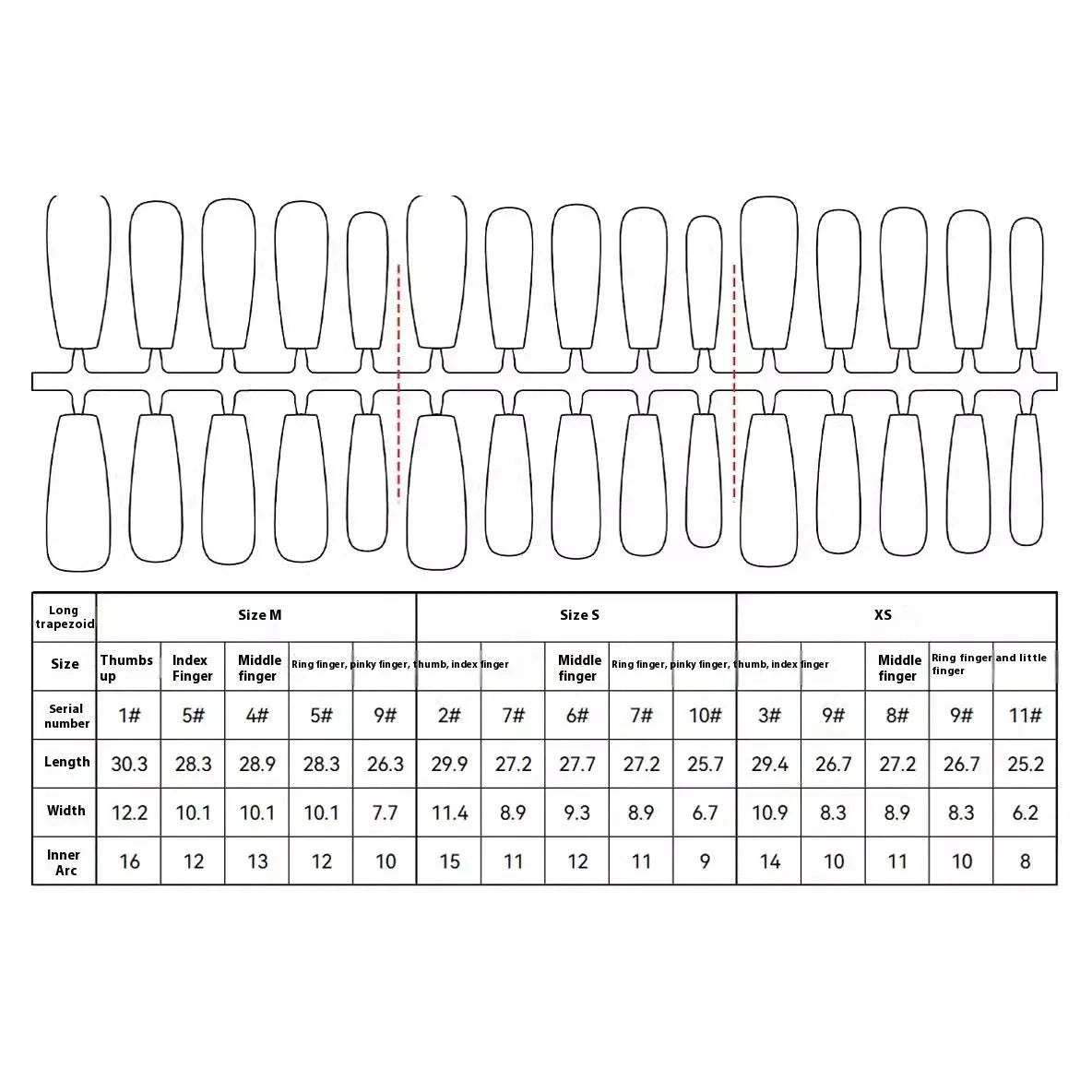 40 pieces ink dyed long ladder nail stickers with glossy seal layer butterfly design