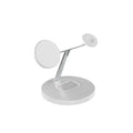 Three in one magnetic wireless charger, 175x120x85mm, black or white, USB interface, 9V input and output