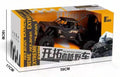 Super large black remote control off-road toy car with four-wheel drive and spring rod suspension