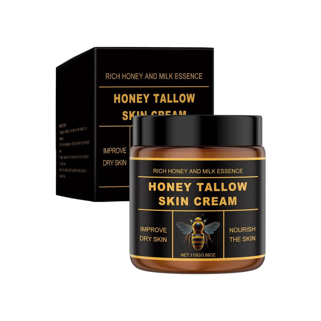 Honey Tallow Skin Cream 110g jar with honey, milk, and tallow for body moisturising