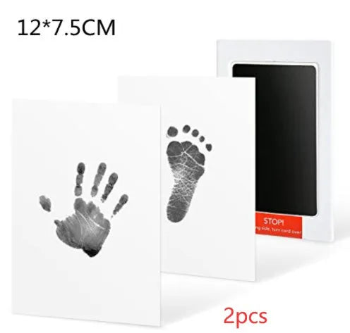 Baby hand and foot print disposable ink pad in pink for newborn keepsake crafting