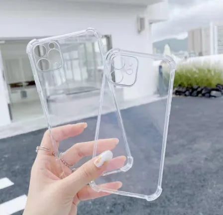 TPU mirror phone case for iPhone on a table, showing anti-fingerprint finish.