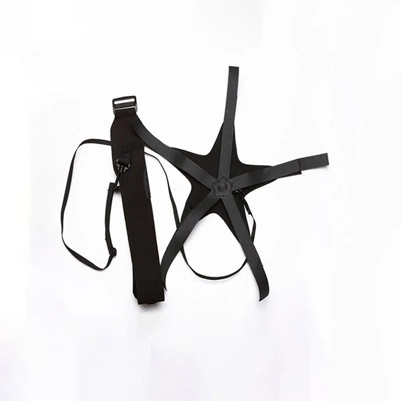 Black football juggling belt with 2 metre cord for solo training exercises