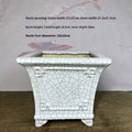 27cm ceramic square flower pot with retro red glaze changing finish for orchids