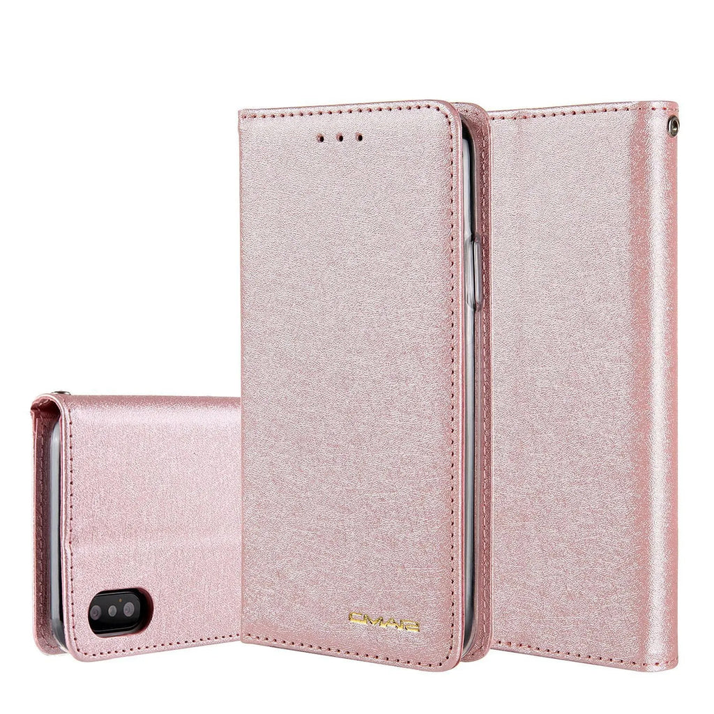 PU leather flip phone case with card slot for iPhone in various colours