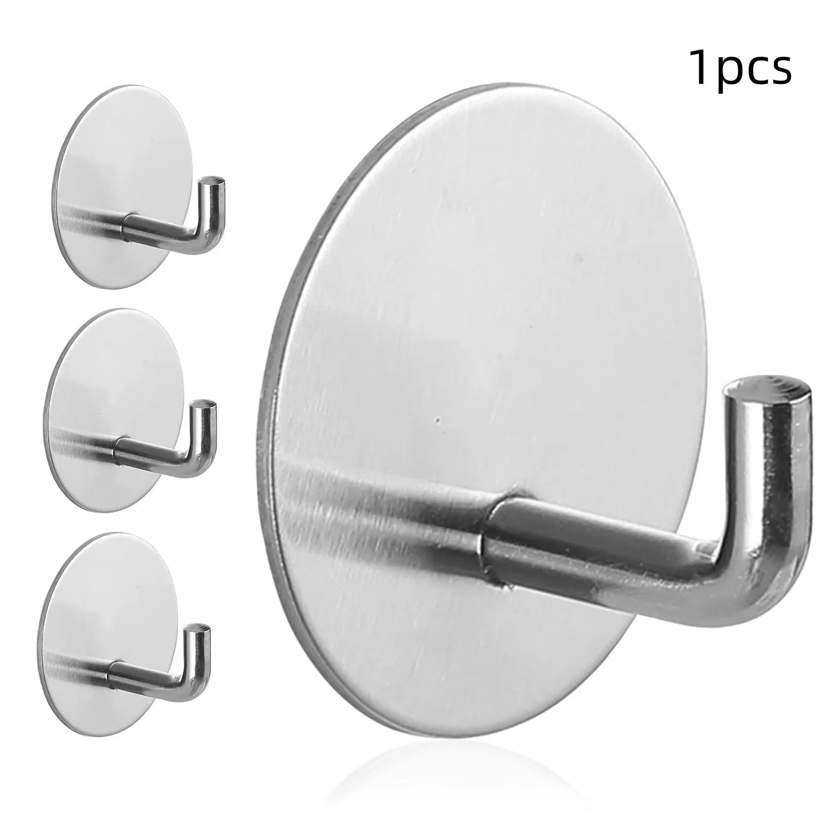 Stainless steel self-adhesive hook for bathroom and kitchen with 3kg capacity