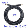 Black water outlet hose for Karcher high pressure washers K2 to K7, 6m length