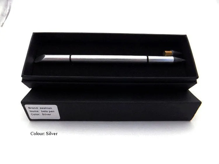 Inkless metal pen with alloy steel nib in silver, gold, rose gold, black or blue