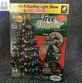 64 LED Christmas tree light string with button control for dimming and colour change, suitable for 1.8 metre trees.
