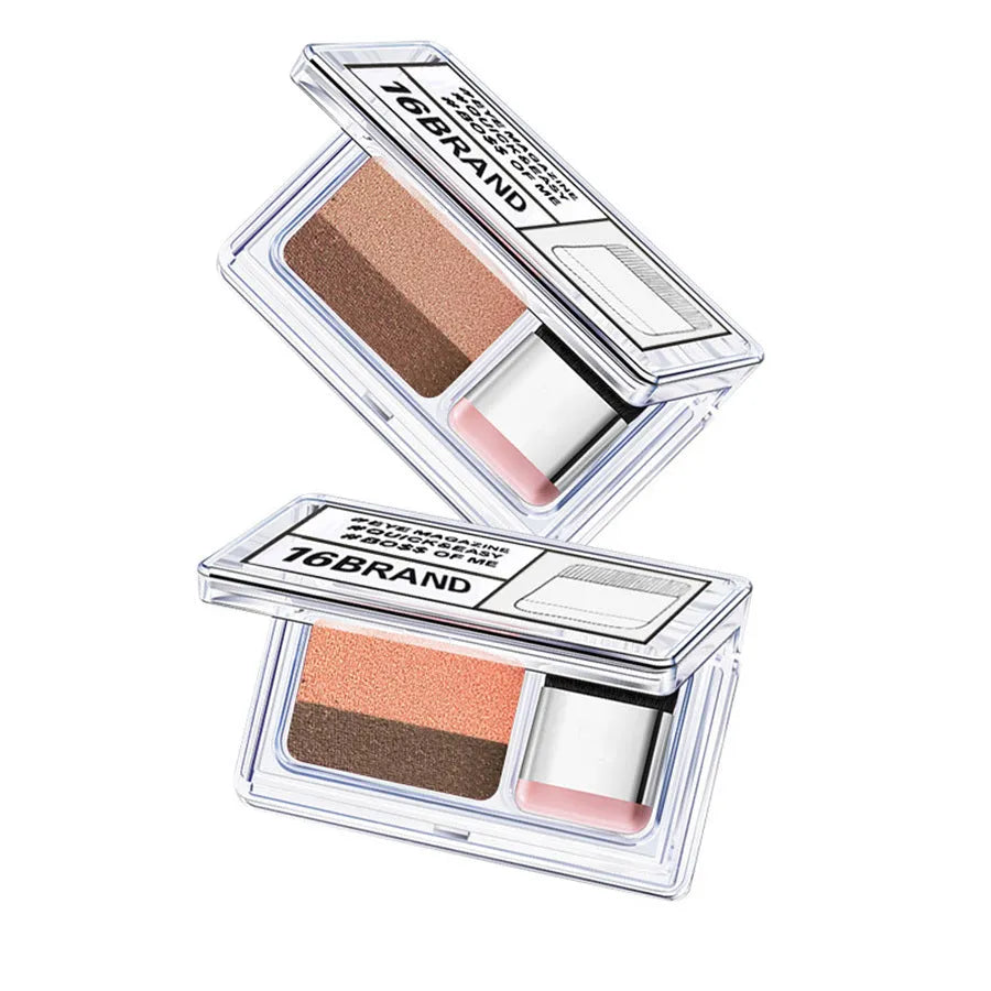 LAIKOU Double Color Eye Shadow Makeup Palette with shimmer and matte finishes