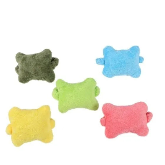 Blue polyester plush wrist protector mouse pad with mini pillow cushioning