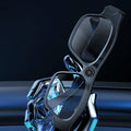 Black head-mounted smart Bluetooth glasses with a built-in video recording camera