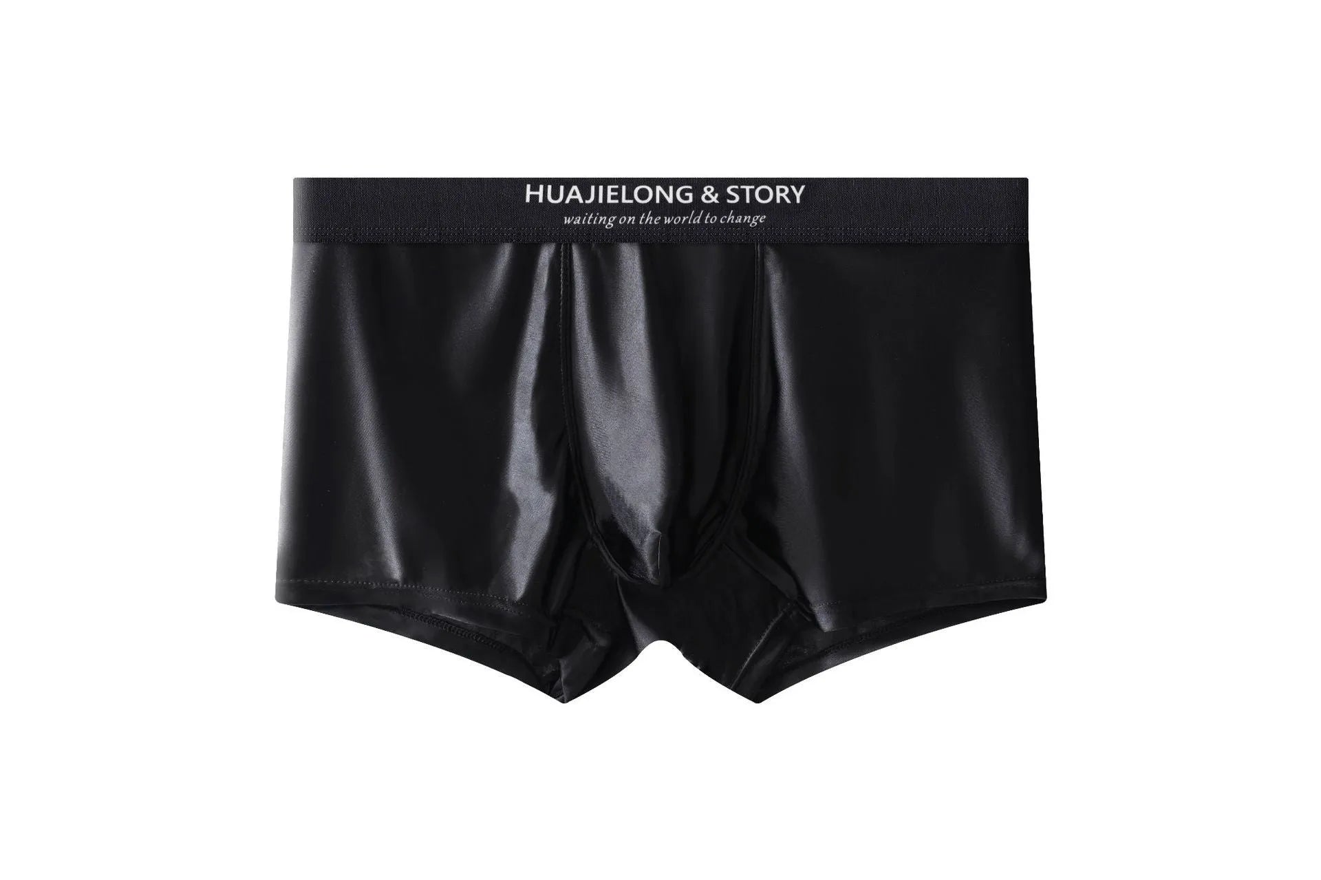 Men's Ice Silk underwear in mid waist design showing solid colour options