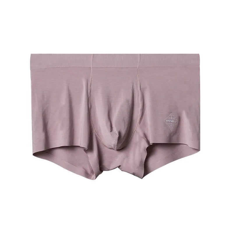 Seamless modal men's underwear in white pink green colours mid waist fit