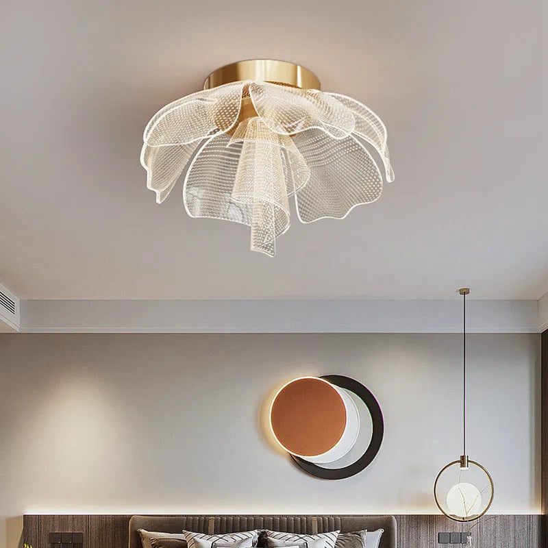 Flower acrylic ceiling light with iron frame in 55CM size