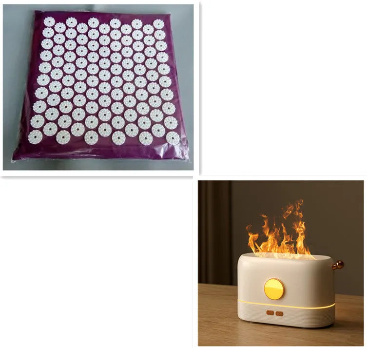 USB desktop humidifier with simulation flame effect and 200ml water tank in black, green or white colours