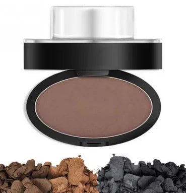 Eyebrow powder stamp kit with stencil in grey, brown, and light brown, 6g waterproof brow makeup