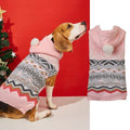 Green classic diamond pattern knitted acrylic pet sweater for dogs.