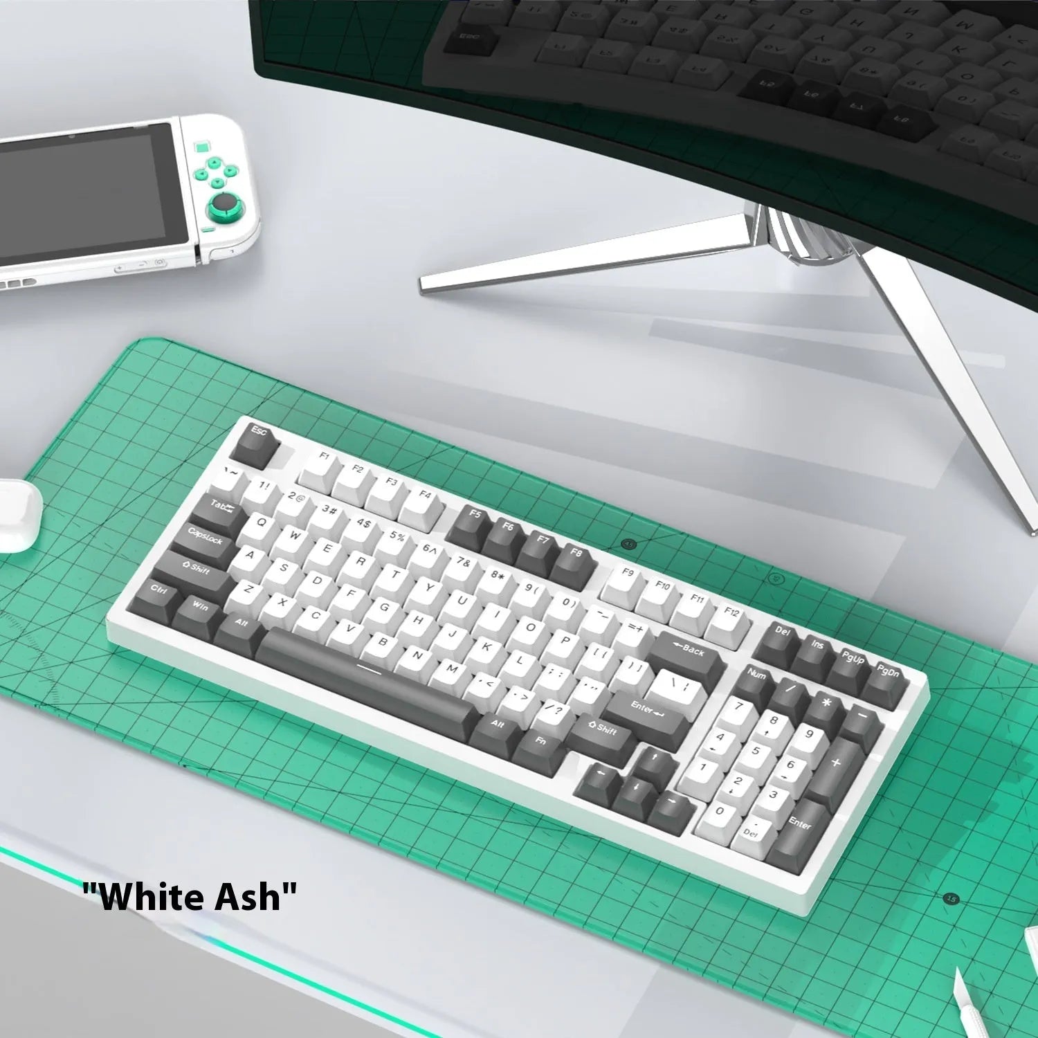 K98 mechanical keyboard with T7 wireless mouse in multiple colour options including black socks and xiaguang purple variants