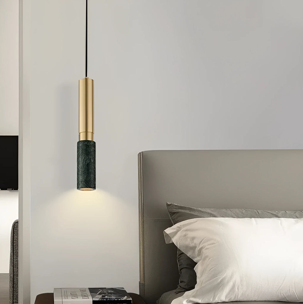 White marble chandelier with modern simplicity design for bedroom or dining room