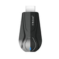 Black wireless screen player device with HDMI connection for smart phone content sharing