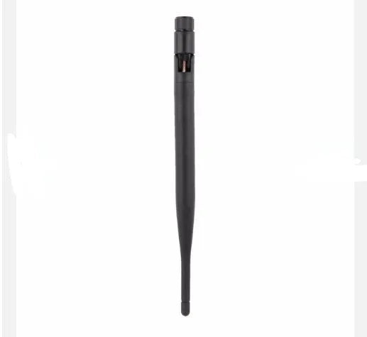 2.4Ghz 5dB wireless intensifier with flexible rubber antenna and SMA male connector.