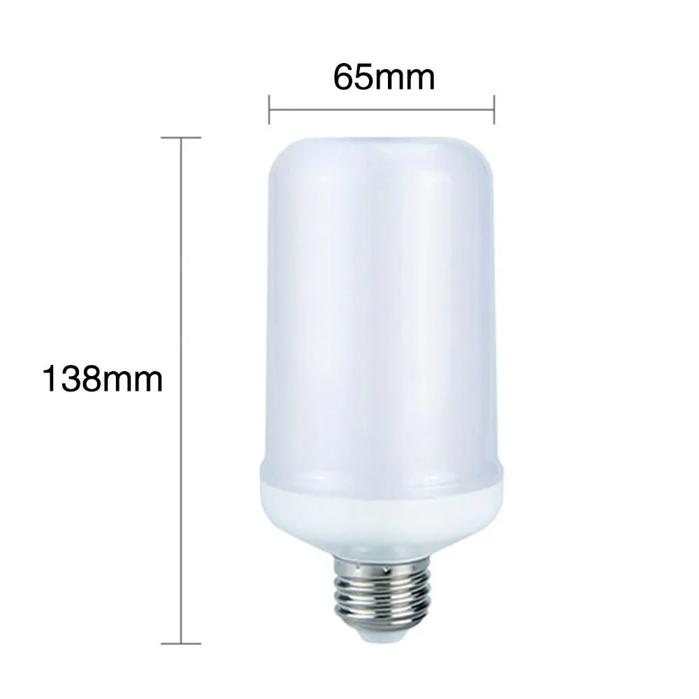 LED decorative bulb emitting a warm, orange flickering light that mimics a flame.