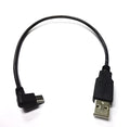 USB Mini 5Pin right angle male to USB 2.0 A male cable, 0.2 metres, for Chromecast