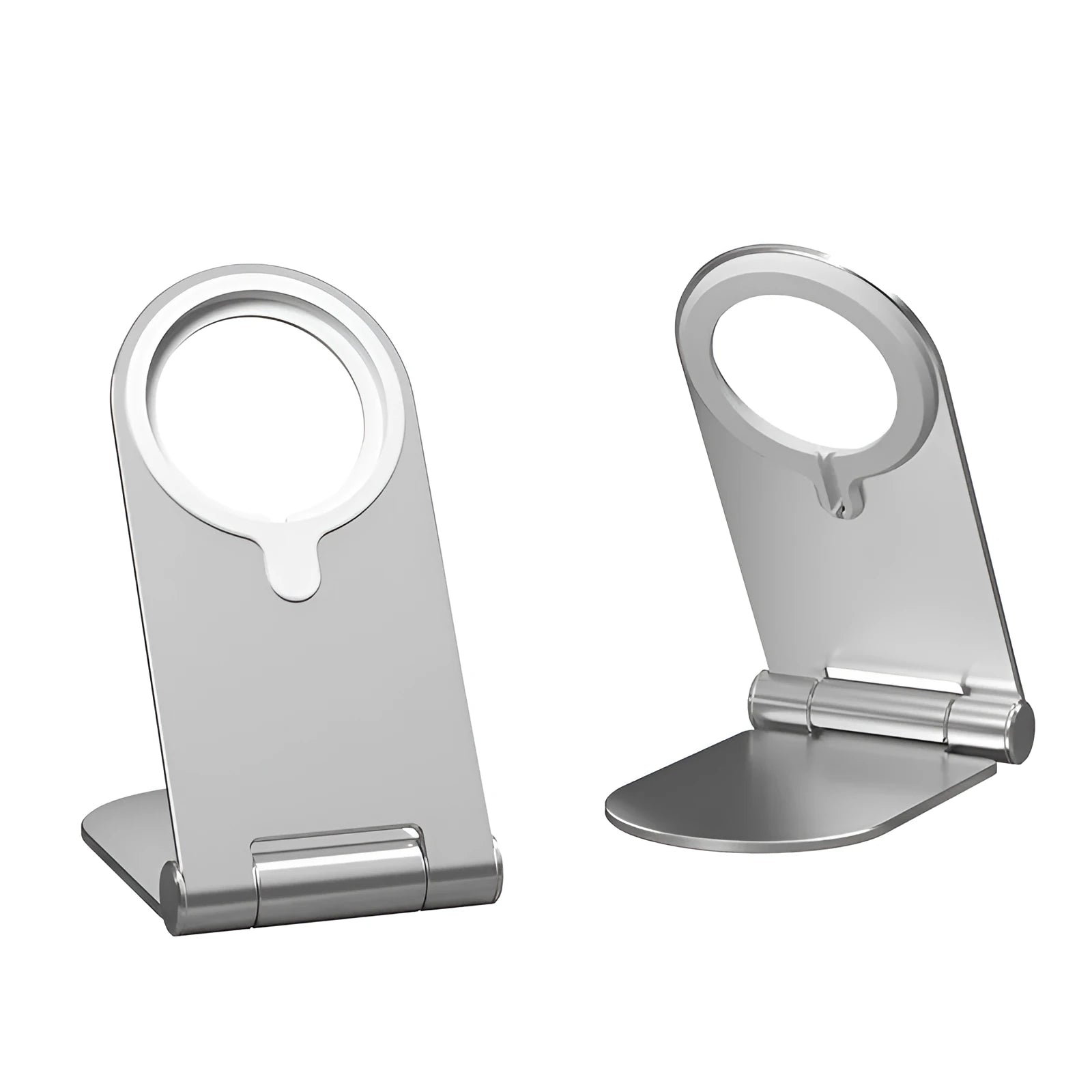 Silver vertical adjustable magnetic car bracket for iPhone 12 dashboard mounting