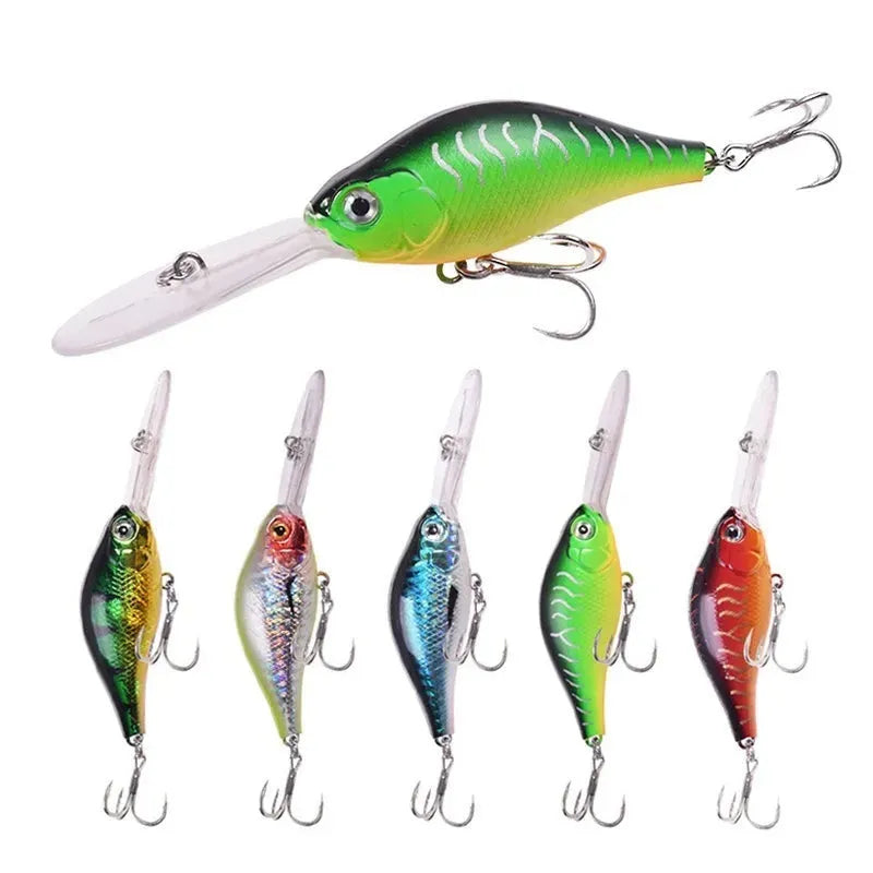 105mm deep diving minnow fishing lure with long tongue board in multiple colour options